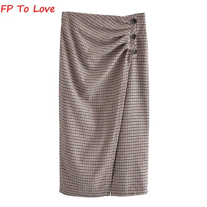 FP To Love Woman Khaki Split Plaid Skirts High Waist Vintage 2022 Spring Zipper Straight Folds Designed Bottom
FP To Love Woman Khaki Split Plaid Skirts High Waist Vintage 2022 Spring Zipper Straight Folds Designed Bottom