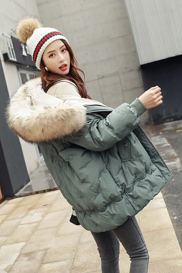 JCHB 2021 Korean Women's Winter Down Jacket Warm Thick White Duck Down Coat Female Hooded Parkas Woman Raccoon Dog Fur Collar P
JCHB 2021 Korean Women's Winter Down Jacket Warm Thick White Duck Down Coat Female Hooded Parkas Woman Raccoon Dog Fur Collar P
