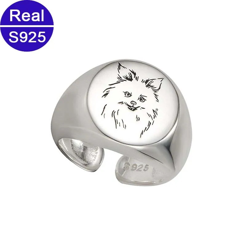 Fashion Cute Animal Jewelry Adjustable Size Carved Dog Patern Solid 925 Silver Ring For Ladies Birthday Gift Dropshipping
Fashion Cute Animal Jewelry Adjustable Size Carved Dog Patern Solid 925 Silver Ring For Ladies Birthday Gift Dropshipping