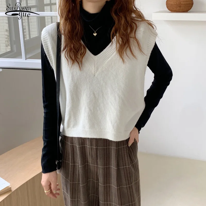 2021 Spring Autumn Loose V-neck Sleeveless Knitwear Retro Women Sweater Vest Waistcoat Wool Knitted Sweater Waistcoat Vest 16571
2021 Spring Autumn Loose V-neck Sleeveless Knitwear Retro Women Sweater Vest Waistcoat Wool Knitted Sweater Waistcoat Vest 16571