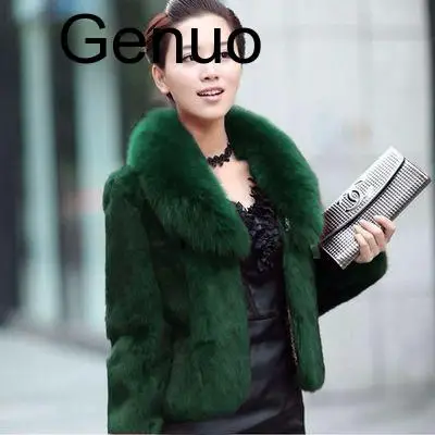 Faux Fur Coat Women Black 5XL Plus Size Short Jacket 2020 New Winter Fashion Mom Rabbit Fur Slim Green Fox Fur Collar Coat
Faux Fur Coat Women Black 5XL Plus Size Short Jacket 2020 New Winter Fashion Mom Rabbit Fur Slim Green Fox Fur Collar Coat