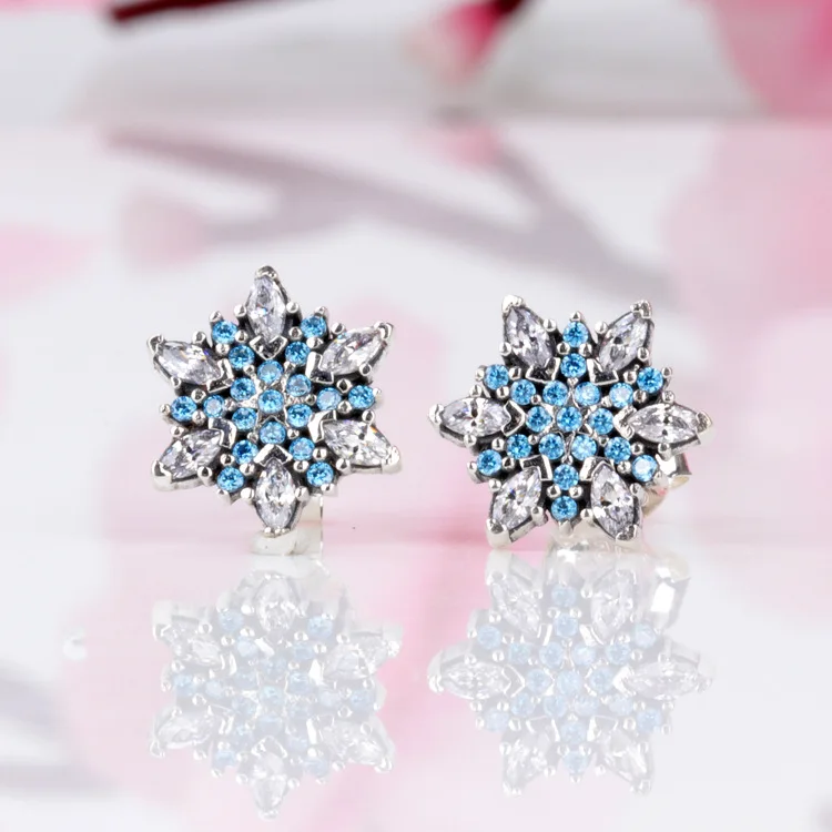 Authentic S925 Sterling Silver Pan Earring New Blue Snowflake Fashionable Earrings For Women Wedding Gift Fashion Jewelry
Authentic S925 Sterling Silver Pan Earring New Blue Snowflake Fashionable Earrings For Women Wedding Gift Fashion Jewelry