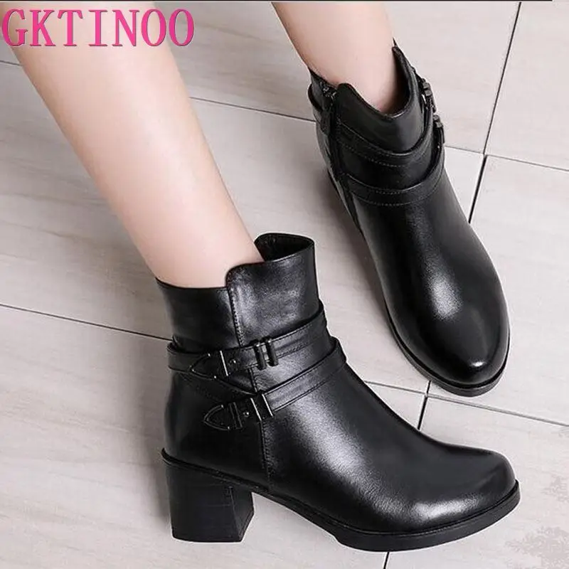 GKTINOO Snow Boots Genuine Leather Women's Shoes Mother Ladies Female Winter Wool Fur High Heel Warm Boots Plus Size35-40 
GKTINOO Snow Boots Genuine Leather Women's Shoes Mother Ladies Female Winter Wool Fur High Heel Warm Boots Plus Size35-40