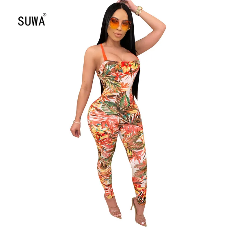 Colorful Leaf Print Bodycon Sheath Catsuit Women Back Bandage Sleeveless Sexy Long Jumpsuit Female Full Length Overalls
Colorful Leaf Print Bodycon Sheath Catsuit Women Back Bandage Sleeveless Sexy Long Jumpsuit Female Full Length Overalls