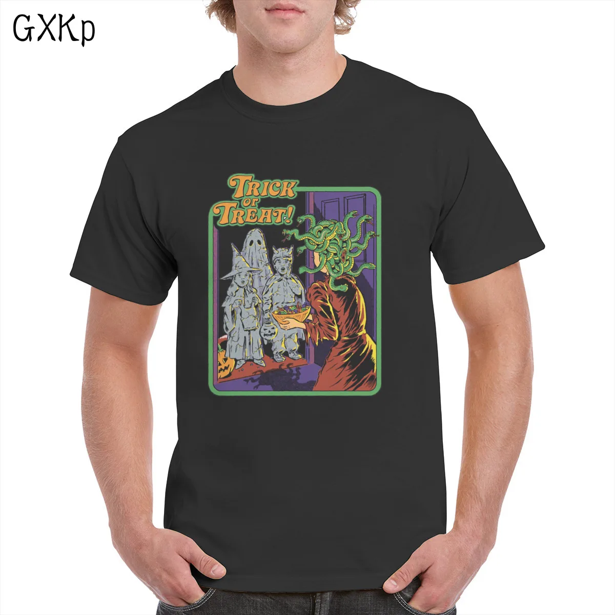 Trick or Treat t shirt Unisex Steven Rhodes The devil and Child T-shirt Halloween Satan Demon graphic Tops 100% Cotton 
Trick or Treat t shirt Unisex Steven Rhodes The devil and Child T-shirt Halloween Satan Demon graphic Tops 100% Cotton