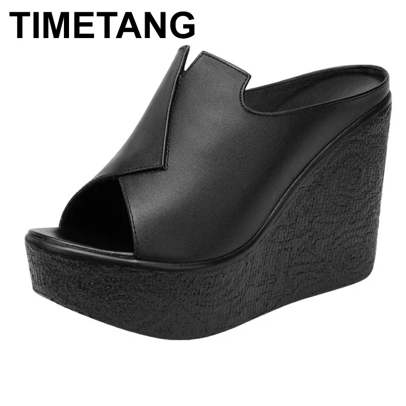 TIMETANGHigh heeled wedge slippers Beach Shoes Leather Women Slippers Summer Fashion Casual Platform Wedges Slippers Mother Shoe 
TIMETANGHigh heeled wedge slippers Beach Shoes Leather Women Slippers Summer Fashion Casual Platform Wedges Slippers Mother Shoe