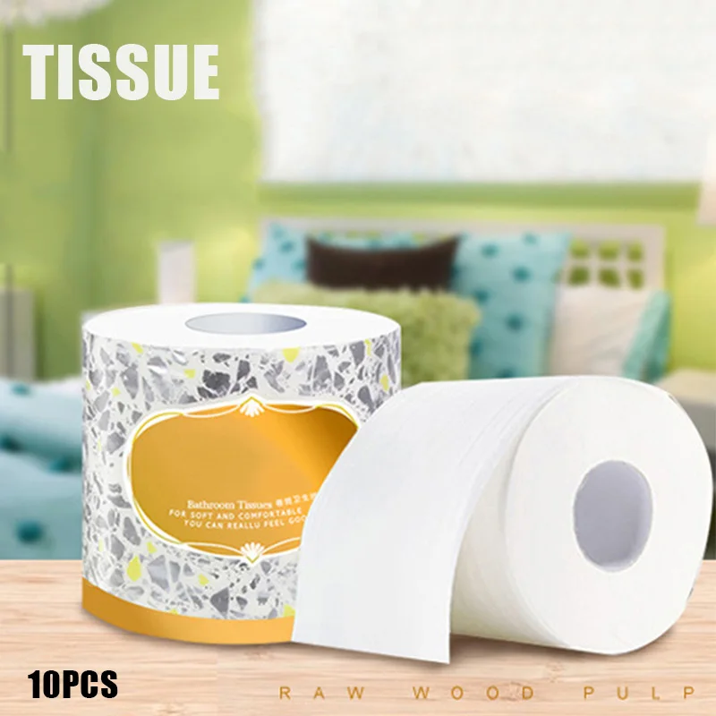 10 Rolls Toilet Paper 3-ply Bath Tissue Bathroom White Soft for Home Hotel Public KG66 
10 Rolls Toilet Paper 3-ply Bath Tissue Bathroom White Soft for Home Hotel Public KG66