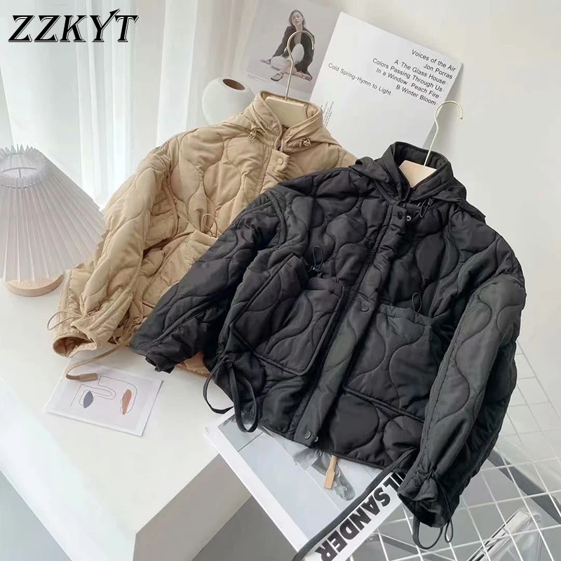 ZZKYT 2021 Women Autumn Fashion Solid Pockets Cropped Casual Jackets Vintage Hooded Long Sleeve Zip-up Female Outerwear Chic Top
ZZKYT 2021 Women Autumn Fashion Solid Pockets Cropped Casual Jackets Vintage Hooded Long Sleeve Zip-up Female Outerwear Chic Top