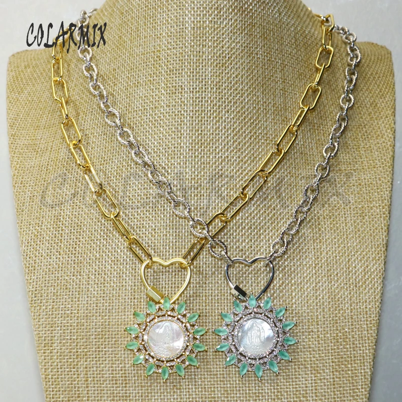 3 strands Virgin mary pendants necklace keep color chain necklace big link chain necklace fashion accessories for women 50392
3 strands Virgin mary pendants necklace keep color chain necklace big link chain necklace fashion accessories for women 50392