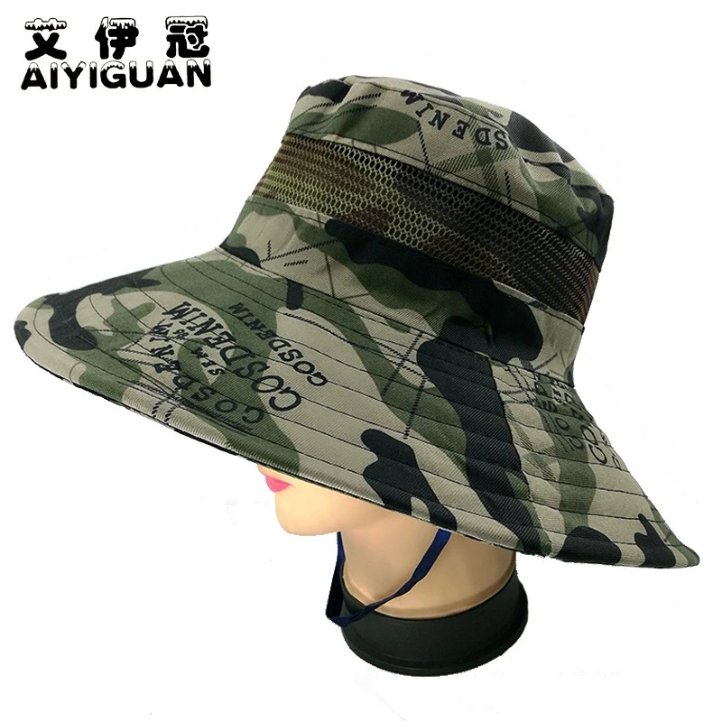 Fisherman's hat men's new mesh breathable hat camouflage outdoor sunshade hat men's basin hat straight
Fisherman's hat men's new mesh breathable hat camouflage outdoor sunshade hat men's basin hat straight