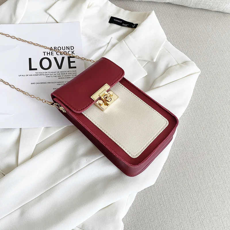 Small Fresh Mini Mobile Phone Bag 2021 Simple Color Contrast Chain Small Square Bag Single Shoulder Women's Bag Messenger Bag
Small Fresh Mini Mobile Phone Bag 2021 Simple Color Contrast Chain Small Square Bag Single Shoulder Women's Bag Messenger Bag