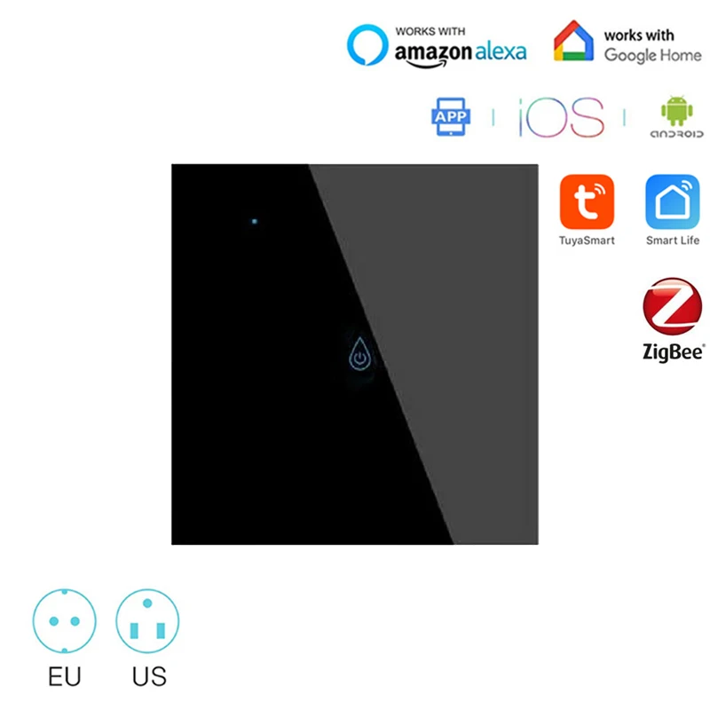 Zigbee Smart Water Heater Switch Panel Switch Smart Life/Tuya App Multi-Control Association Voice Control With Alexa Google Home
Zigbee Smart Water Heater Switch Panel Switch Smart Life/Tuya App Multi-Control Association Voice Control With Alexa Google Home