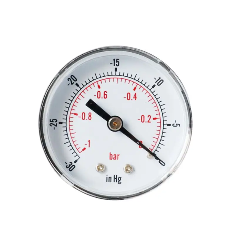 Vacuum Gauge 52mm -1/0 Bar -30"Hg/0 1/8 BSPT Back Connection Air Water Oil Gas Back Mount Pressure Gauge
Vacuum Gauge 52mm -1/0 Bar -30"Hg/0 1/8 BSPT Back Connection Air Water Oil Gas Back Mount Pressure Gauge