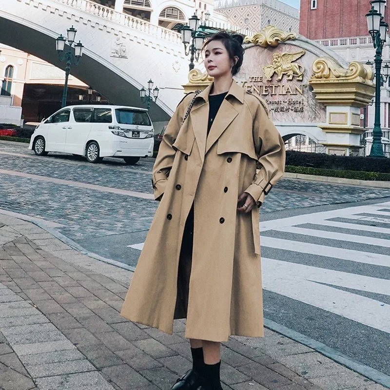 Women Coat Autumn 2022Fashion Korean Style Plus size Windbreaker Mid-length Belt Coat Cloak Casual Elegant Formal Loose Coat
Women Coat Autumn 2022Fashion Korean Style Plus size Windbreaker Mid-length Belt Coat Cloak Casual Elegant Formal Loose Coat