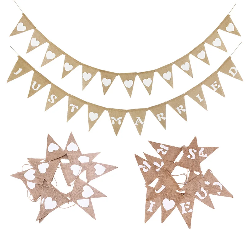 1pc JUST MARRIED Burlap Banner Vintage Jute Burlap Bunting Pennant for Wedding Backdrop Decoration Bachelorette Hen Night Decor
1pc JUST MARRIED Burlap Banner Vintage Jute Burlap Bunting Pennant for Wedding Backdrop Decoration Bachelorette Hen Night Decor