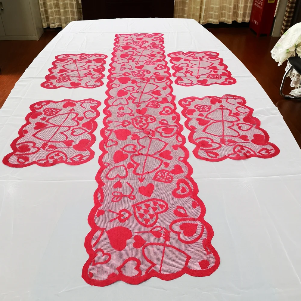 Love Table Runner Polyester Tablecloth Durable Romantic Hearts-designed Festive Warm Valentine's Day
Love Table Runner Polyester Tablecloth Durable Romantic Hearts-designed Festive Warm Valentine's Day