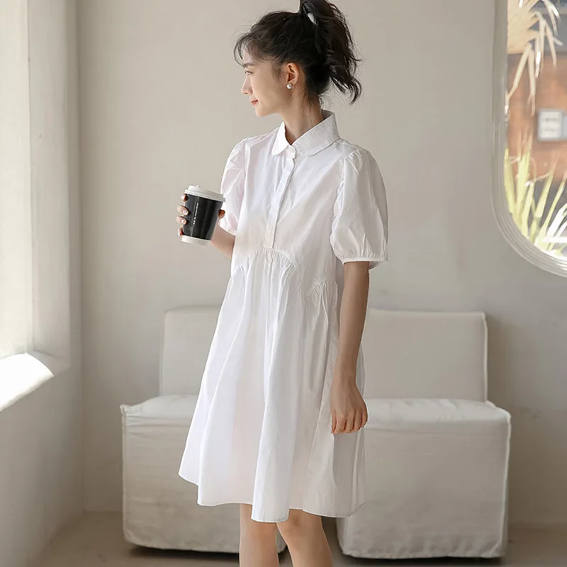 New 2021 Women Spring Summer Shirt Dresses Casual Loose High Waist Fashionable Button-Up Pleated All-Match White Dress DR1170
New 2021 Women Spring Summer Shirt Dresses Casual Loose High Waist Fashionable Button-Up Pleated All-Match White Dress DR1170