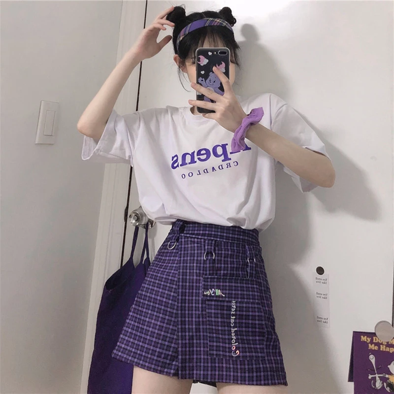 Harajuku Plaid Women Skirts Punk Gothic High Waist Sexy A-Line Mini Skirt Female Streetwear Summer Fashion Short Skirt
Harajuku Plaid Women Skirts Punk Gothic High Waist Sexy A-Line Mini Skirt Female Streetwear Summer Fashion Short Skirt