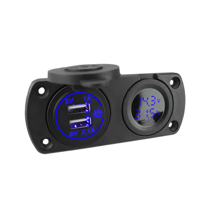 Двойной USB-порт, 12 В, 3,1 а, с сенсорным переключателем, водонепроницаемый, с вольтметром и термометром, для автомобиля, морского транспортного...
Двойной USB-порт, 12 В, 3,1 а, с сенсорным переключателем, водонепроницаемый, с вольтметром и термометром, для автомобиля, морского транспортного...