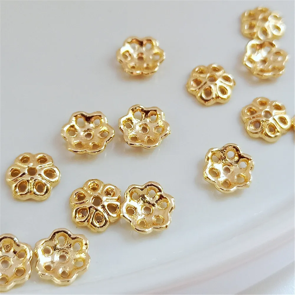 14K Plating Gold Filled 6mm flower holder cap bead holder bracelet necklace manual DIY jewelry accessories
14K Plating Gold Filled 6mm flower holder cap bead holder bracelet necklace manual DIY jewelry accessories