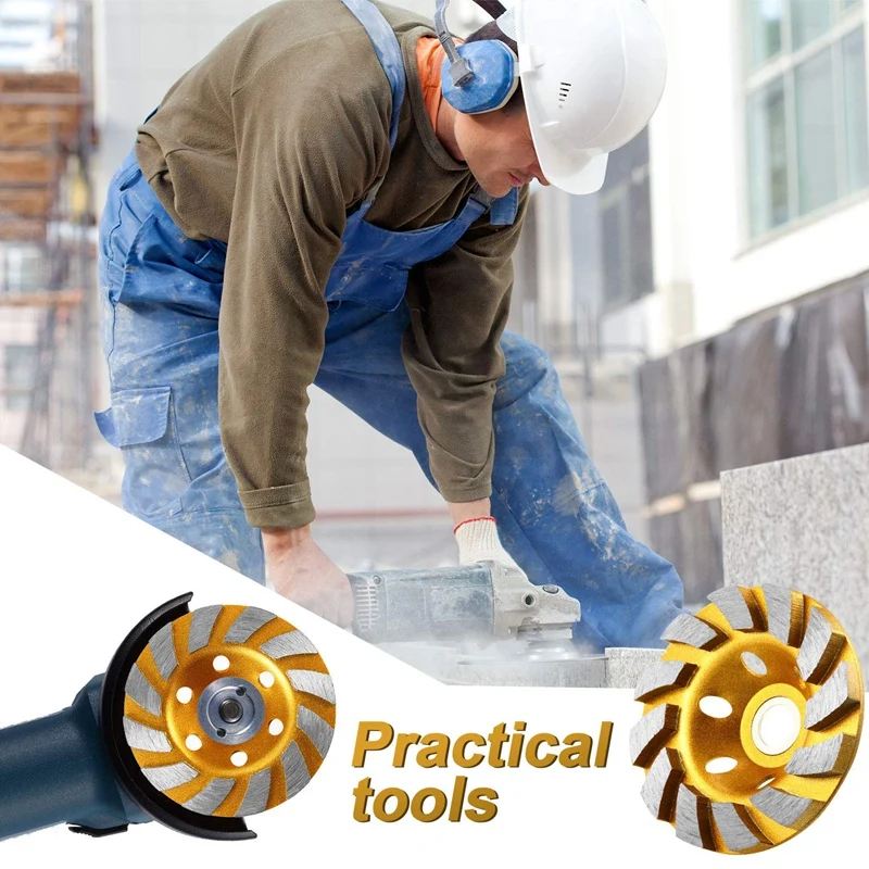 2 Pcs Diamond Cup Grinding Wheel, Include 4-1/2 Inch Double Row Grinding Wheel, 4 Inch Segment Turbo Row Grinding Wheel
2 Pcs Diamond Cup Grinding Wheel, Include 4-1/2 Inch Double Row Grinding Wheel, 4 Inch Segment Turbo Row Grinding Wheel