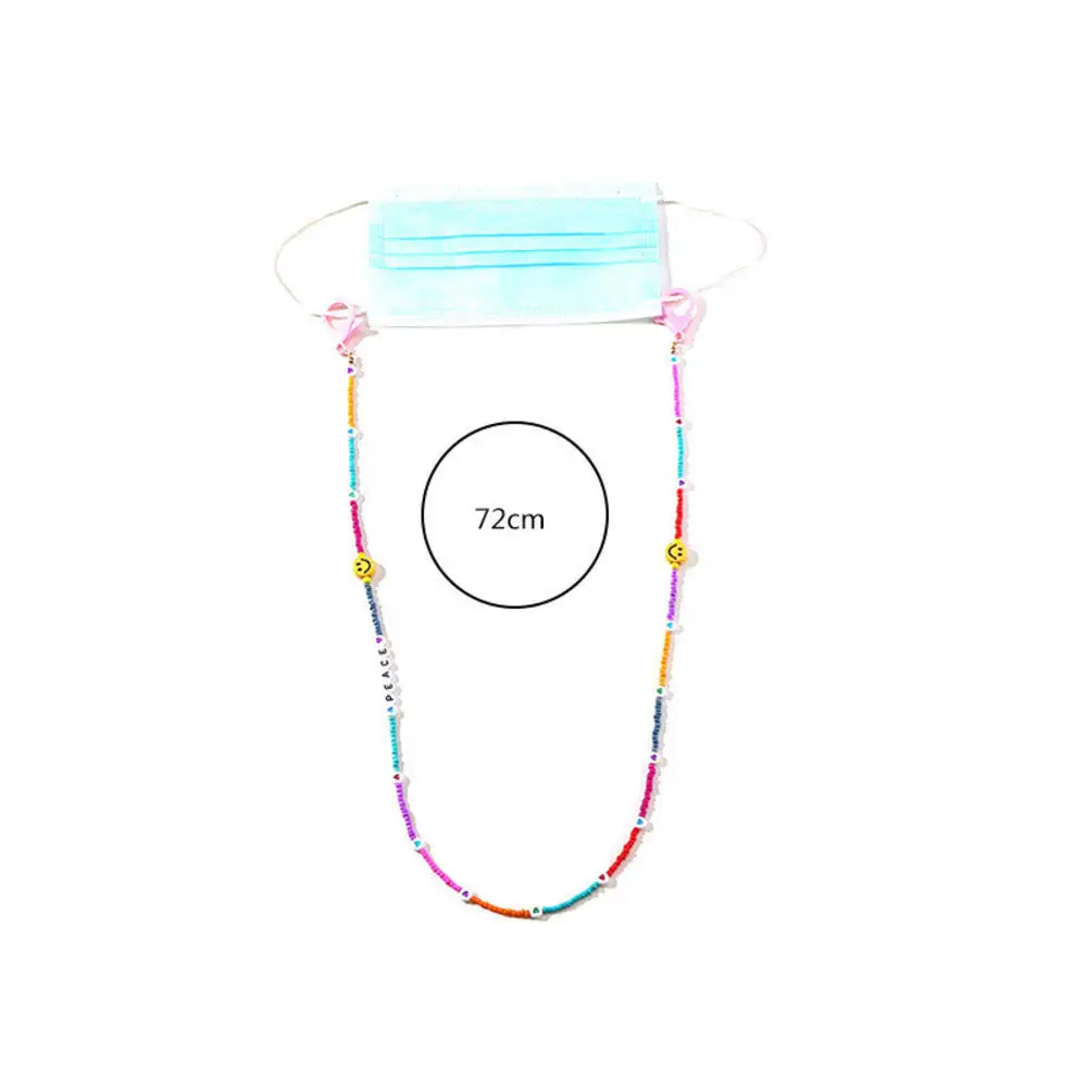 1pc Colorful Beads Anti-lost Face Cover Lanyard Glasses Strap Necklace For Women Wedding Long Chain Necklace Mask Jewelry New
1pc Colorful Beads Anti-lost Face Cover Lanyard Glasses Strap Necklace For Women Wedding Long Chain Necklace Mask Jewelry New