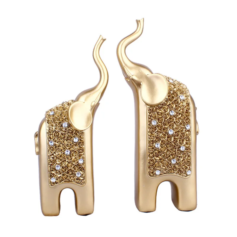 European Golden Elephants Statue Creative Resin Animal Sculpture Ornament Room Desktop Decoration Home Decoration Accessories
European Golden Elephants Statue Creative Resin Animal Sculpture Ornament Room Desktop Decoration Home Decoration Accessories