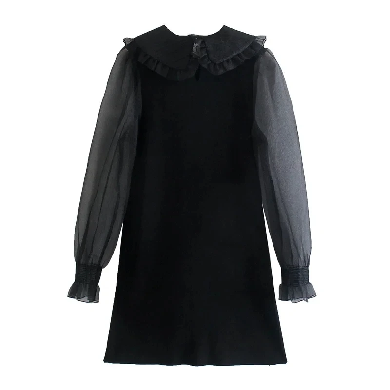 Dave&Di Autumn England Style Fashion Dress Women Elegant Knitted And Organza Patchwork Ruffles Long Sleeve Party Dress Vestidos
Dave&Di Autumn England Style Fashion Dress Women Elegant Knitted And Organza Patchwork Ruffles Long Sleeve Party Dress Vestidos
