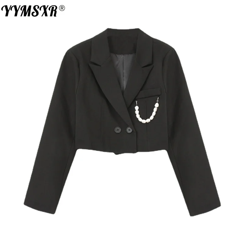 Jacket Women Suit Short 2021 Early Autumn New Loose and Versatile Korean Casual Long-sleeved Lady Blazer Black High Quality
Jacket Women Suit Short 2021 Early Autumn New Loose and Versatile Korean Casual Long-sleeved Lady Blazer Black High Quality