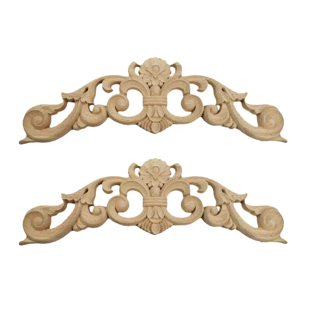 Wood Carved Onlay Solid Wood Decals Wood Carving Decoration 2Pcs Flower Long Frame Corner Onlay Applique Carving Furniture Decor
Wood Carved Onlay Solid Wood Decals Wood Carving Decoration 2Pcs Flower Long Frame Corner Onlay Applique Carving Furniture Decor