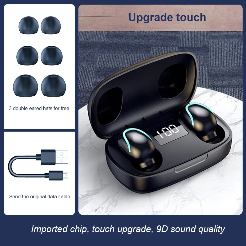 Bluetooth V5.0 Earphones Wireless Headphones With Microphone Sports Waterproof Headsets With Charging Box For IPhone Android
Bluetooth V5.0 Earphones Wireless Headphones With Microphone Sports Waterproof Headsets With Charging Box For IPhone Android
