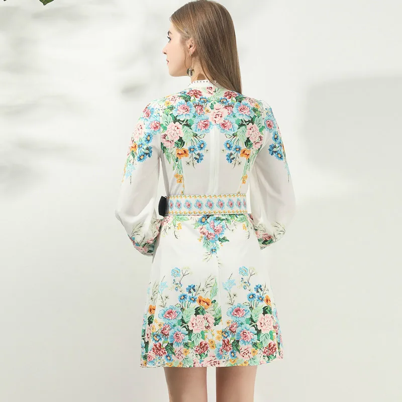 SANIS Designer dress Spring Women's Dress Lantern Sleeve Floral-Print Dresses
SANIS Designer dress Spring Women's Dress Lantern Sleeve Floral-Print Dresses