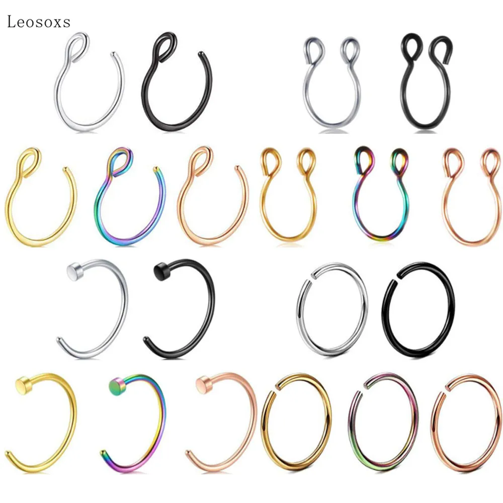 Leosoxs 2pcs Popular Personality Stainless Steel Nose Ring Human Body Piercing Jewelry
Leosoxs 2pcs Popular Personality Stainless Steel Nose Ring Human Body Piercing Jewelry