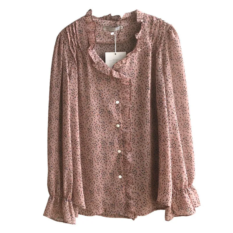 HXJJP Womens Chiffon Blouse 2021 New Spring Flower Ruffles Tops V-collared Butterfly Sleeve Print Loose Shirt Female
HXJJP Womens Chiffon Blouse 2021 New Spring Flower Ruffles Tops V-collared Butterfly Sleeve Print Loose Shirt Female