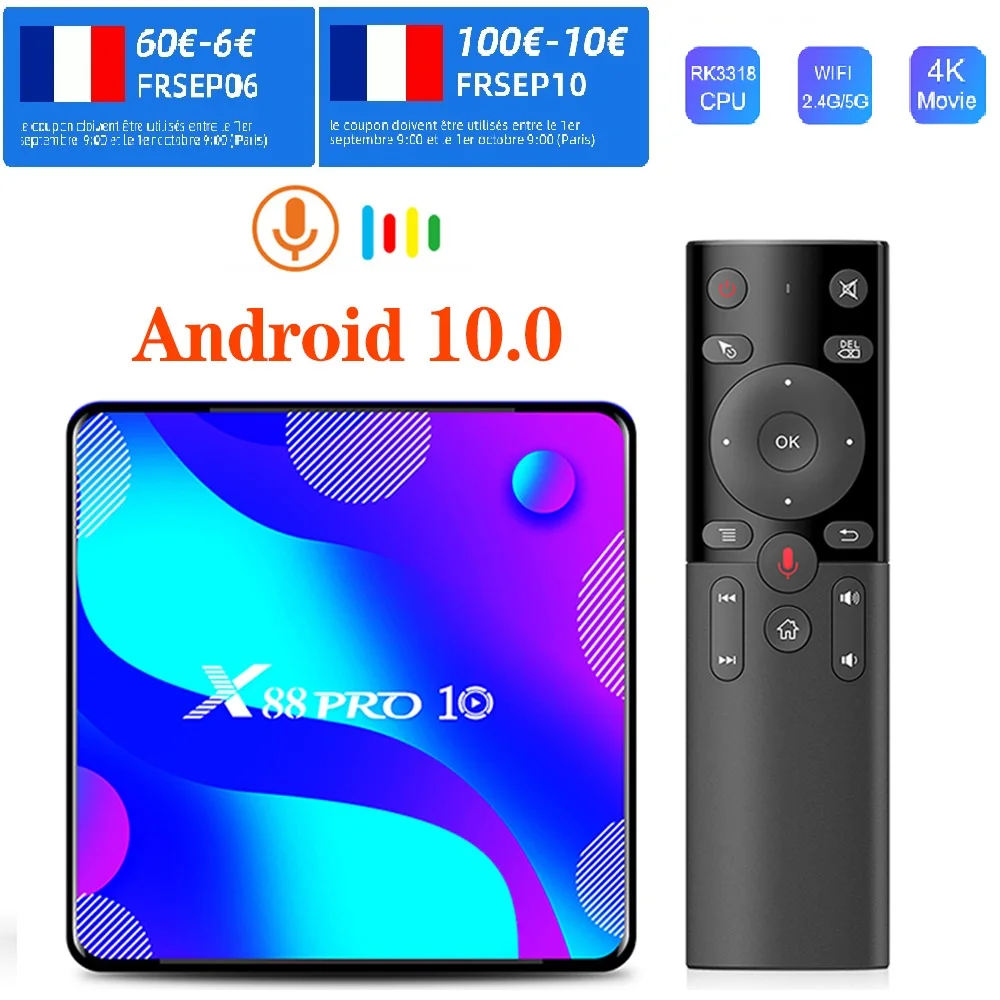 TV Box Android 10 X88 PRO 10 4G 64GB 32GB Rockchip RK3318 1080p 4K 5G Wifi Support Google Play Store Youtube Set Top Box Media p
TV Box Android 10 X88 PRO 10 4G 64GB 32GB Rockchip RK3318 1080p 4K 5G Wifi Support Google Play Store Youtube Set Top Box Media p