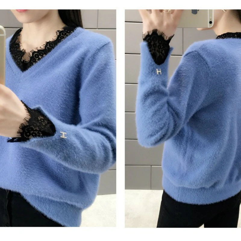 20autumn and winter fashion lace women's new pullover thick knit sweater autumn and winter bottoming outer wear fashion sweater
20autumn and winter fashion lace women's new pullover thick knit sweater autumn and winter bottoming outer wear fashion sweater