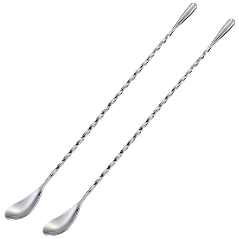 Bar Spoon Cocktail Mixing Stirrers For Drink, Stainless Steel, Spiral Long Handle, 12 Inches Silver 2-Pieces
Bar Spoon Cocktail Mixing Stirrers For Drink, Stainless Steel, Spiral Long Handle, 12 Inches Silver 2-Pieces