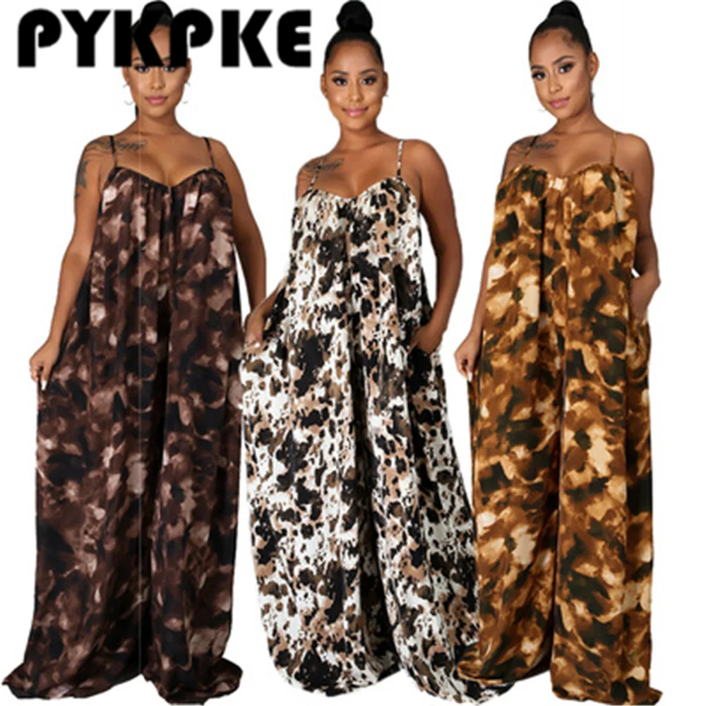 Women Camo Printed Spaghetti Strap Loose Jumpsuits Casual Wide Leg Pants Ovearlls Jumpsuits
Women Camo Printed Spaghetti Strap Loose Jumpsuits Casual Wide Leg Pants Ovearlls Jumpsuits