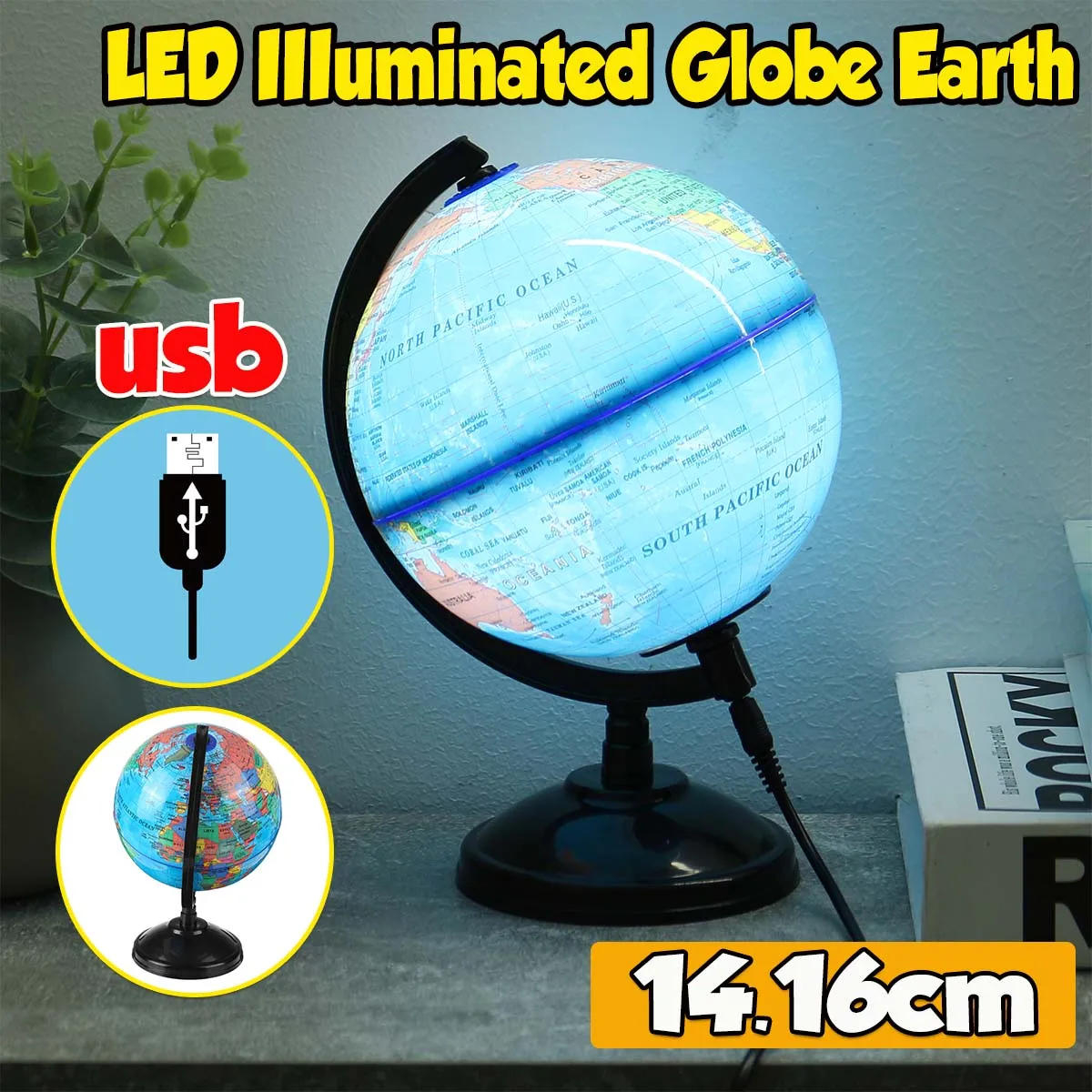 LED Terrestrial Earth Globe World Map With Stand Geography Education Toy Home Decoration Office Ornament Kids Gift
LED Terrestrial Earth Globe World Map With Stand Geography Education Toy Home Decoration Office Ornament Kids Gift