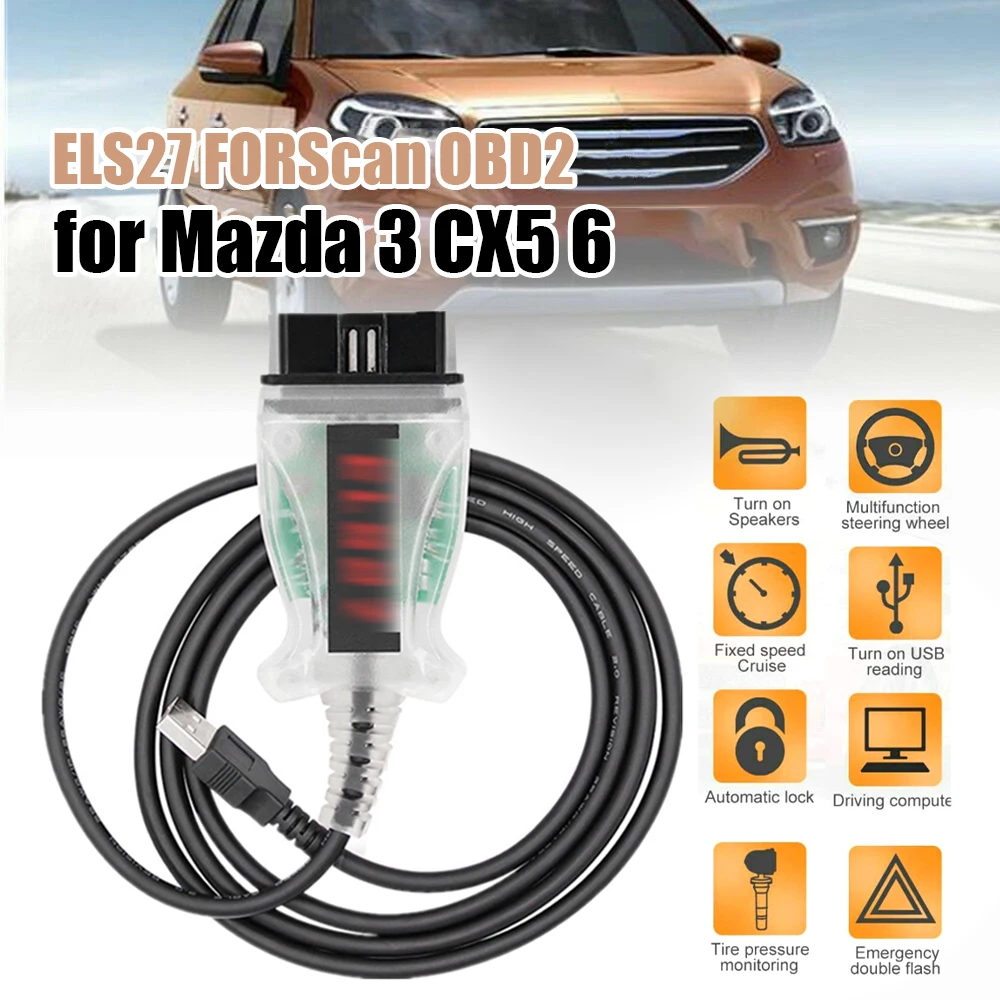 ELS27 FORScan OBD2 Car Diagnostic Auto Tool Cable Multi Language Scanner Code Reader For Mazda 3 CX5 6 Multi-Language
ELS27 FORScan OBD2 Car Diagnostic Auto Tool Cable Multi Language Scanner Code Reader For Mazda 3 CX5 6 Multi-Language