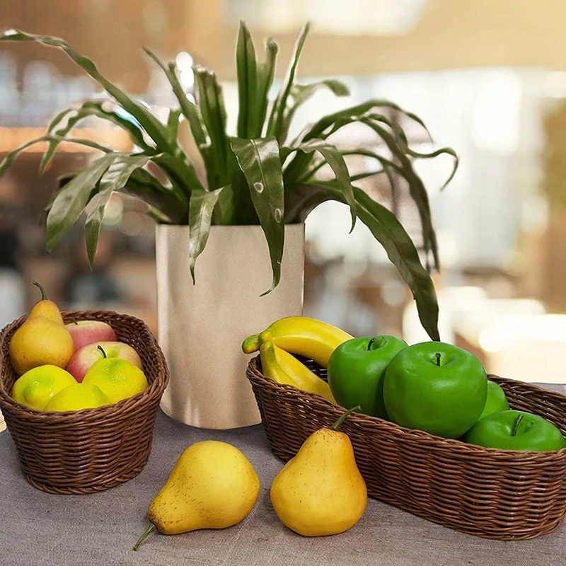 3 Pack Woven Serving Baskets for Bread Fruit Vegetables, Restaurant Serving & Tabletop Display Baskets Oval
3 Pack Woven Serving Baskets for Bread Fruit Vegetables, Restaurant Serving & Tabletop Display Baskets Oval