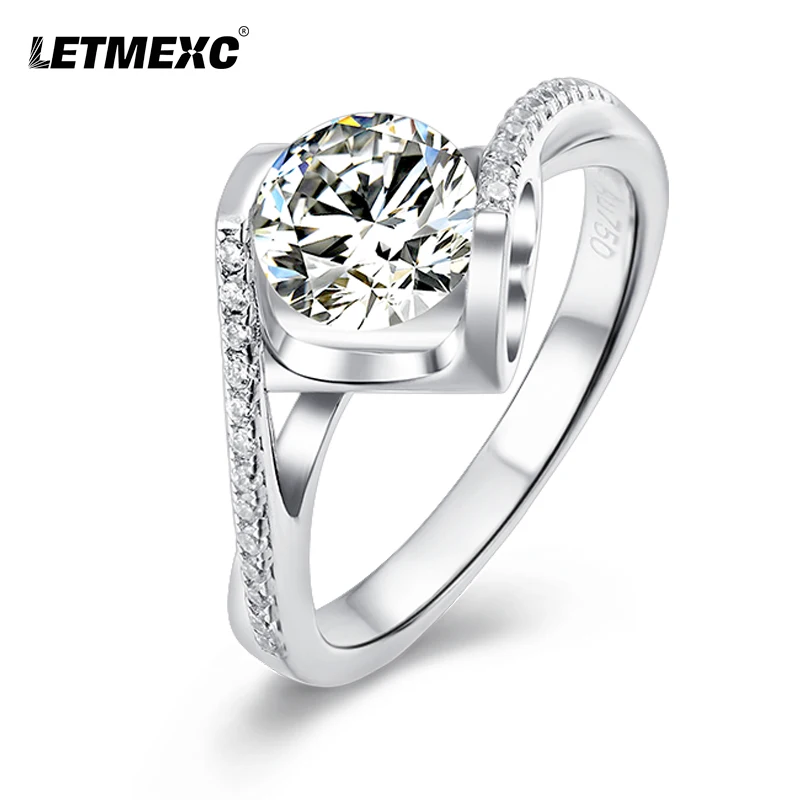 Letmexc Angel Kiss Series 925 Silver Moissanite Diamond Ring 1ct VVS1 D Color 6.5mm Female Wedding Ring
Letmexc Angel Kiss Series 925 Silver Moissanite Diamond Ring 1ct VVS1 D Color 6.5mm Female Wedding Ring