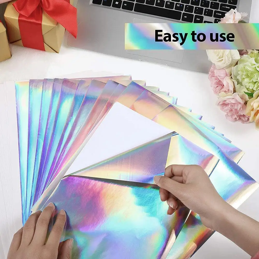 A4 Rainbow Sticker Printable Holographic Vinyl Sticker Paper Dry Fast Waterproof Sticker With Glue Film
A4 Rainbow Sticker Printable Holographic Vinyl Sticker Paper Dry Fast Waterproof Sticker With Glue Film