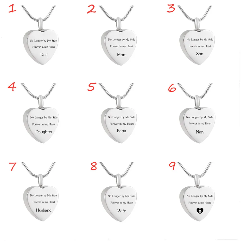 Памятный кулон из нержавеющей стали LHP219 для всей семьи, ювелирные изделия праха на заказ, больше нет с моей стороны, вечно в моем доме, ювелир...
Памятный кулон из нержавеющей стали LHP219 для всей семьи, ювелирные изделия праха на заказ, больше нет с моей стороны, вечно в моем доме, ювелир...