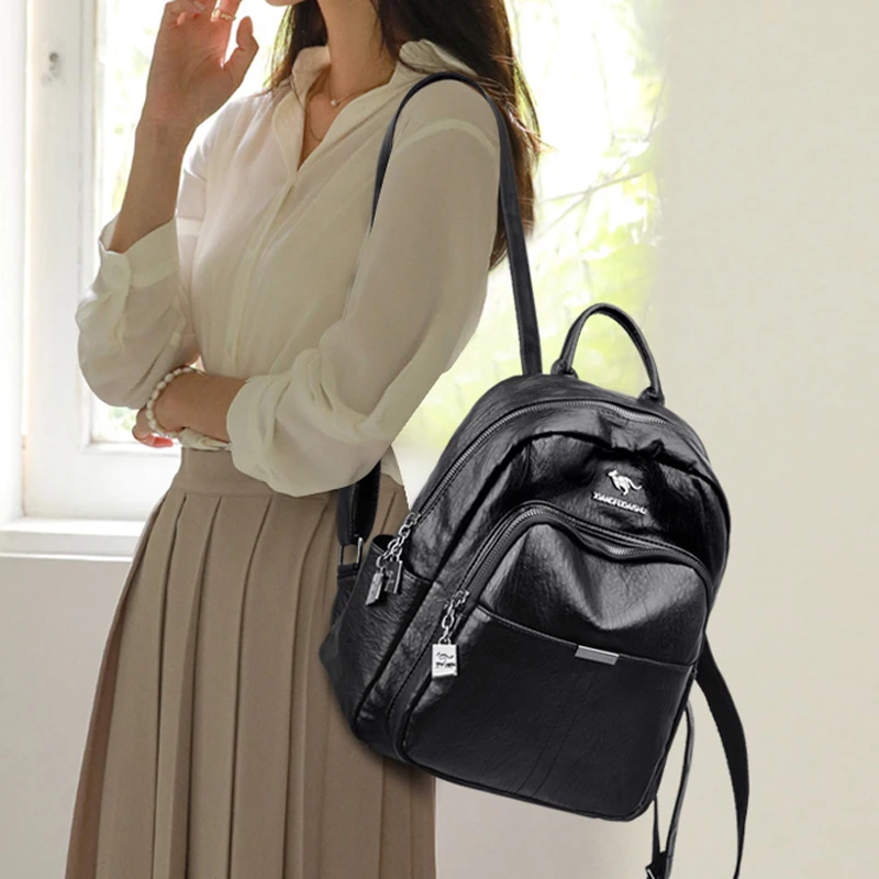 Backpack for Women PU Leather Women Shoulder School Bag Backpack for Teenager Girls Travel Backbags
Backpack for Women PU Leather Women Shoulder School Bag Backpack for Teenager Girls Travel Backbags