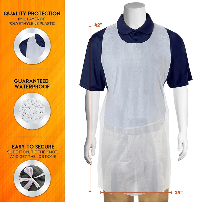 Hot Sale 100pcs/set Transparent Easy Use Kitchen Aprons For Women Men Kitchen Cooking Apron New White Disposable Cleaning Apron
Hot Sale 100pcs/set Transparent Easy Use Kitchen Aprons For Women Men Kitchen Cooking Apron New White Disposable Cleaning Apron