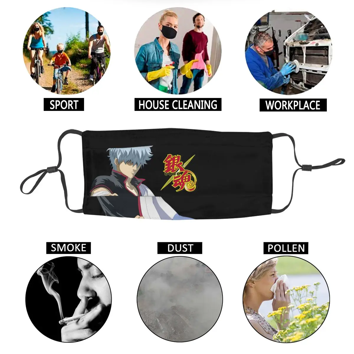 Gintama Washable Men Face Mask Anime Gintoki Sakata Dustproof Protection Cover Respirator Mouth-Muffle
Gintama Washable Men Face Mask Anime Gintoki Sakata Dustproof Protection Cover Respirator Mouth-Muffle