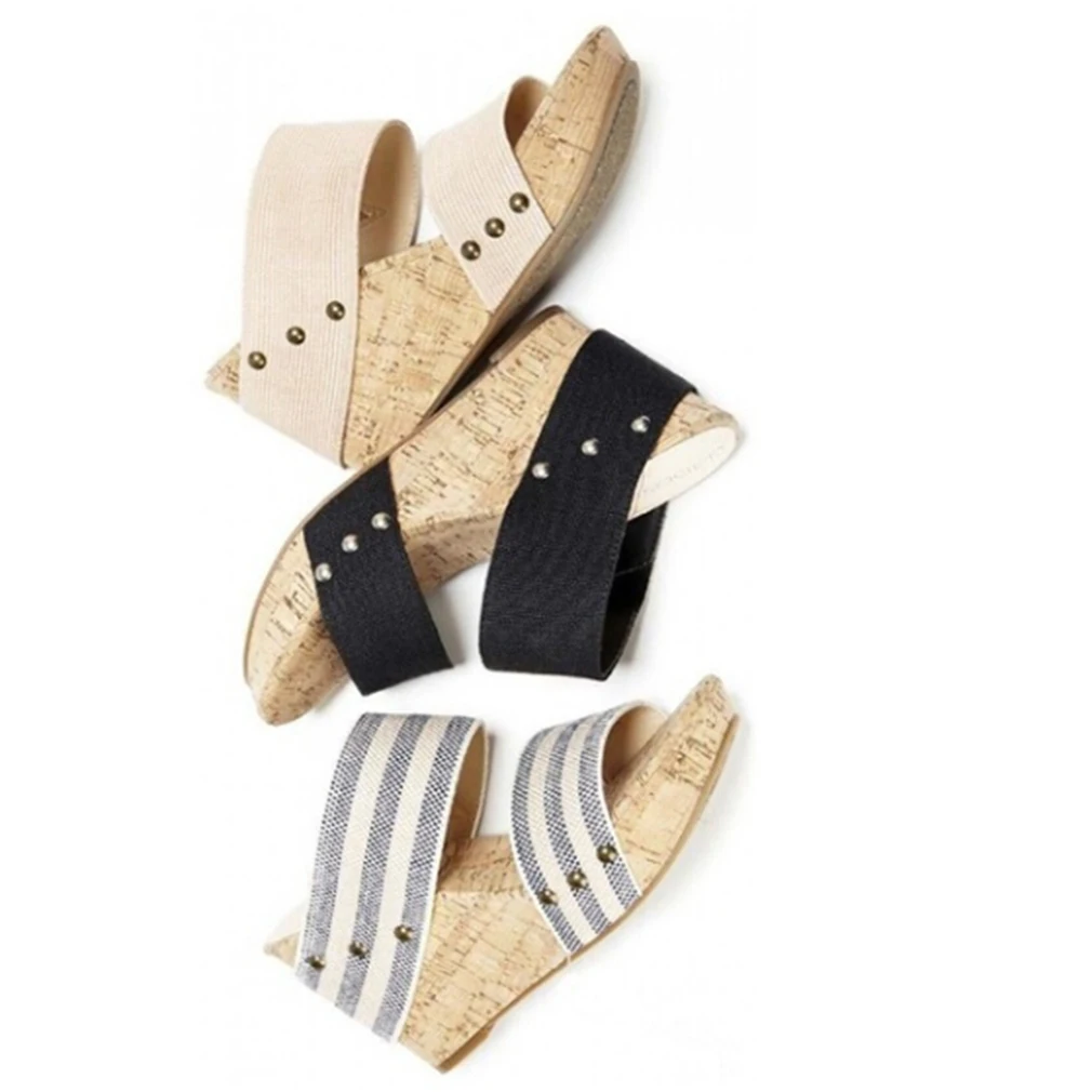 Wedges Shoes Slippers For Women Sandals Plus Size High Heels Summer Shoes Striped Slides Chaussures Femme Platform Sandals
Wedges Shoes Slippers For Women Sandals Plus Size High Heels Summer Shoes Striped Slides Chaussures Femme Platform Sandals