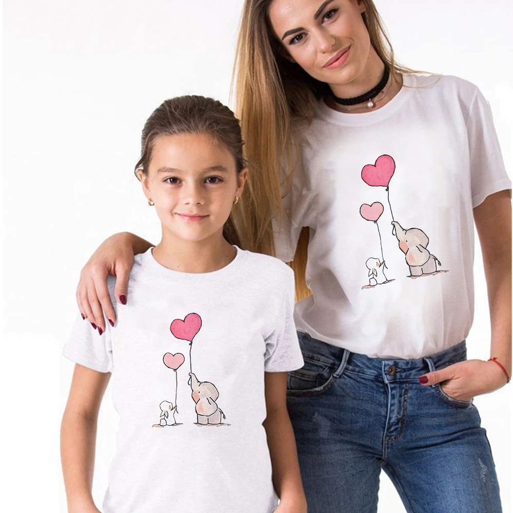 European style Family Look Outfits T-shirt Cute Little Elephant Print Mommy and Me Top Fine Punk Baby Girl Short sleeve Tshirt
European style Family Look Outfits T-shirt Cute Little Elephant Print Mommy and Me Top Fine Punk Baby Girl Short sleeve Tshirt