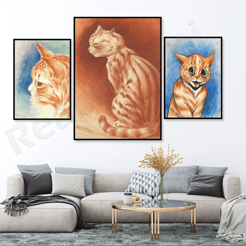 Louis Wain Cats Prints-Affiches Retro Wain Funny Cats, Vintage Louis Wain Cats, Cat Illustrations Wain Print Posters Gifts for L
Louis Wain Cats Prints-Affiches Retro Wain Funny Cats, Vintage Louis Wain Cats, Cat Illustrations Wain Print Posters Gifts for L